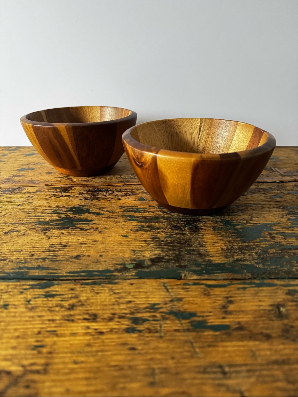 Wooden Serving Bowl Set - Natural Brown - Home Dining
